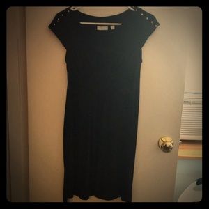 Stretchy black dress. Ties in the back.